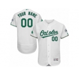 Men's Majestic Baltimore Orioles Customized White Celtic Flexbase Authentic Collection MLB Jersey