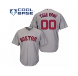 Women's Majestic Boston Red Sox Customized Replica Grey Road Cool Base MLB Jersey