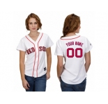 Women's Majestic Boston Red Sox Customized Replica White Home Cool Base MLB Jersey