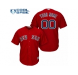 Youth Majestic Boston Red Sox Customized Replica Red Alternate Home Cool Base MLB Jersey