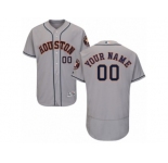 Men's Majestic Houston Astros Customized Grey Flexbase Authentic Collection MLB Jersey