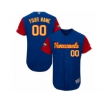 Men's Venezuela Baseball Majestic Customized Royal Blue 2017 World Baseball Classic Authentic Team Jersey