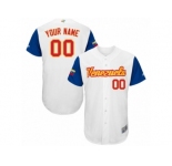 Men's Venezuela Baseball Majestic Customized White 2017 World Baseball Classic Authentic Team Jersey