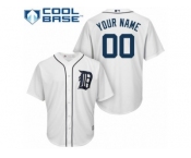 Youth Majestic Detroit Tigers Customized Authentic White Home Cool Base MLB Jersey