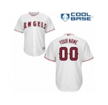 Youth Majestic Los Angeles Angels of Anaheim Customized Replica White Home Cool Base MLB Jersey