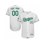 Men's Majestic Los Angeles Dodgers Customized White Celtic Flexbase Authentic Collection MLB Jersey