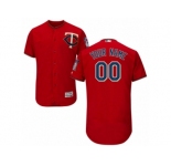Men's Majestic Minnesota Twins Customized Scarlet Flexbase Authentic Collection MLB Jersey