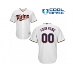 Women's Majestic Minnesota Twins Customized Replica White Home Cool Base MLB Jersey