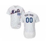 Men's Majestic New York Mets Customized White Flexbase Authentic Collection MLB Jersey