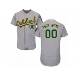 Men's Majestic Oakland Athletics Customized Grey Flexbase Authentic Collection MLB Jersey
