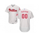 Men's Majestic Philadelphia Phillies Customized White Flexbase Authentic Collection MLB Jersey