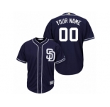 Youth Majestic San Diego Padres Customized Replica Navy Blue Alternate 1 Cool Base MLB Jersey