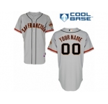 Women's Majestic San Francisco Giants Customized Replica Grey Road Cool Base MLB Jersey