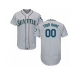Men's Majestic Seattle Mariners Customized Grey Flexbase Authentic Collection MLB Jersey