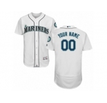 Men's Majestic Seattle Mariners Customized White Flexbase Authentic Collection MLB Jersey