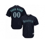 Youth Majestic Seattle Mariners Customized Replica Navy Blue Alternate 2 Cool Base MLB Jersey