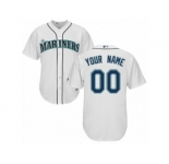 Youth Majestic Seattle Mariners Customized Replica White Home Cool Base MLB Jersey
