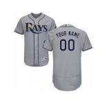 Men's Majestic Tampa Bay Rays Customized Grey Flexbase Authentic Collection MLB Jersey