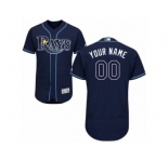 Men's Majestic Tampa Bay Rays Customized Navy Blue Flexbase Authentic Collection MLB Jersey