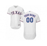 Men's Majestic Texas Rangers Customized White Flexbase Authentic Collection MLB Jersey