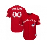 Youth Majestic Toronto Blue Jays Customized Authentic Red Canada Day MLB Jersey