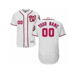 Men's Majestic Washington Nationals Customized White Flexbase Authentic Collection MLB Jersey