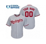 Women's Majestic Washington Nationals Customized Replica Grey Road Cool Base MLB Jersey