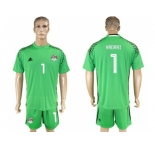 Egypt #1 Hadari Green Goalkeeper Soccer Country Jersey