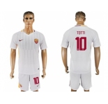 Roma #10 Totti Away Soccer Club Jersey