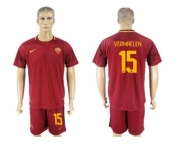 Roma #15 Vermaelen Red Home Soccer Club Jersey