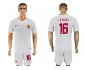 Roma #16 De Rossi Away Soccer Club Jersey