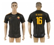 Roma #16 De Rossi Sec Away Soccer Club Jersey