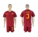 Roma #3 Jesus Red Home Soccer Club Jersey