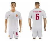 Roma #6 Strootman Away Soccer Club Jersey