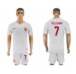 Roma #7 Pellegrini Away Soccer Club Jersey