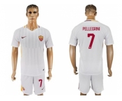 Roma #7 Pellegrini Away Soccer Club Jersey