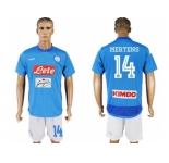 Naples #14 Mertens Blue Home Soccer Club Jersey