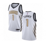 Youth Atlanta Hawks #1 Evan Turner Swingman White Basketball Jersey - City Edition