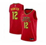 Youth Atlanta Hawks #12 De'Andre Hunter Swingman Red Basketball Jersey Statement Edition