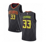 Youth Atlanta Hawks #33 Allen Crabbe Swingman Black Basketball Jersey - Icon Edition