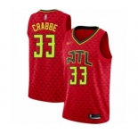 Youth Atlanta Hawks #33 Allen Crabbe Swingman Red Basketball Jersey Statement Edition