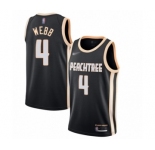 Youth Atlanta Hawks #4 Spud Webb Swingman Black Basketball Jersey - 2019-20 City Edition