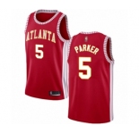 Youth Atlanta Hawks #5 Jabari Parker Swingman Red Basketball Jersey Statement Edition