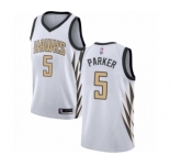 Youth Atlanta Hawks #5 Jabari Parker Swingman White Basketball Jersey - City Edition