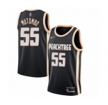 Youth Atlanta Hawks #55 Dikembe Mutombo Swingman Black Basketball Jersey - 2019-20 City Edition