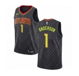 Youth Nike Atlanta Hawks #1 Justin Anderson Swingman Black NBA Jersey - Icon Edition