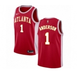 Youth Nike Atlanta Hawks #1 Justin Anderson Swingman Red NBA Jersey Statement Edition