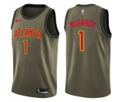Youth Nike Atlanta Hawks #1 Tracy Mcgrady Swingman Green Salute to Service NBA Jersey