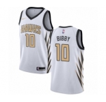 Youth Nike Atlanta Hawks #10 Mike Bibby Swingman White NBA Jersey - City Edition