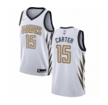 Youth Nike Atlanta Hawks #15 Vince Carter Swingman White NBA Jersey - City Edition
